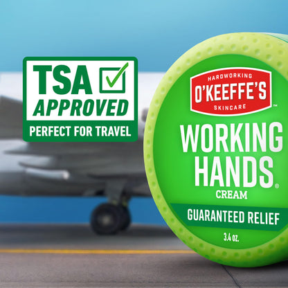 O'Keeffe's Working Hands Hand Cream – 3.4 oz Jar (2-Pack) for Extreme Dryness