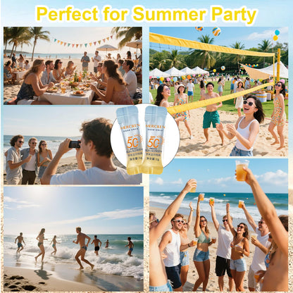 Okerker 30PCS Mini Sunscreen SPF50+ PA+++ – Travel Size, Lightweight & Water-Resistant for Face & Body