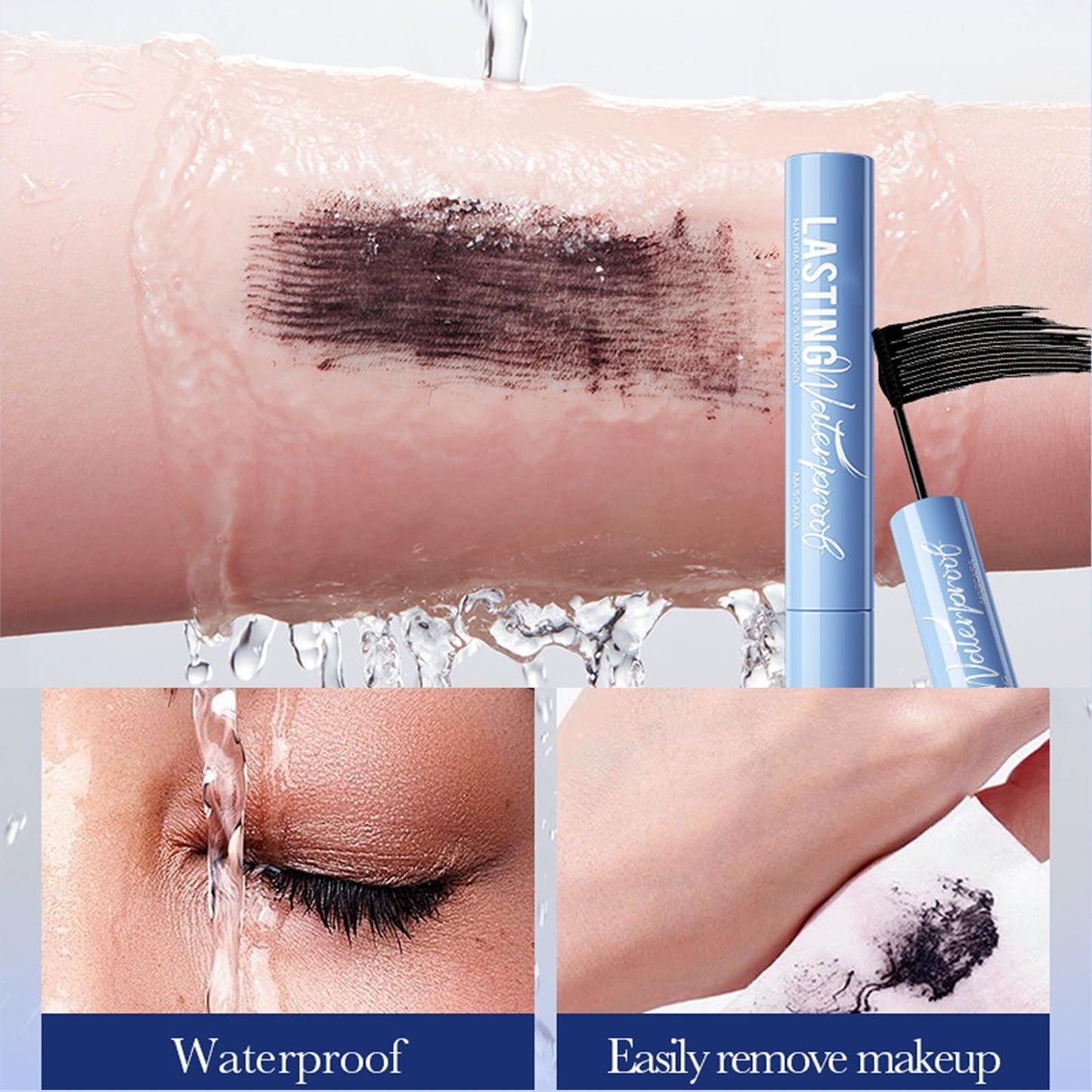 Okerker 2PCS Black Mascara for Fine Short Lashes – Smudge-Proof & Clump-Free