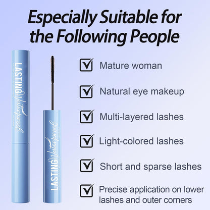 Okerker 2PCS Black Mascara for Fine Short Lashes – Smudge-Proof & Clump-Free