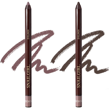 Okerker Plum&Brown 2PCS Gel Eyeliner Pencil – Waterproof, Smudge-Proof, Long-Lasting Plum Eye Liner
