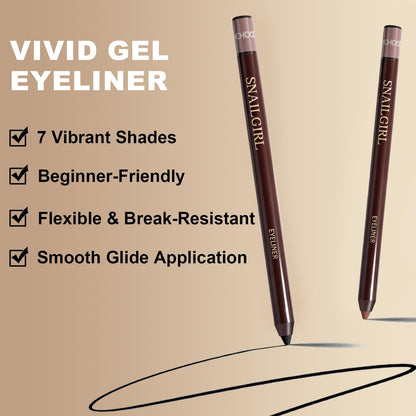 Okerker Plum&Brown 2PCS Gel Eyeliner Pencil – Waterproof, Smudge-Proof, Long-Lasting Plum Eye Liner