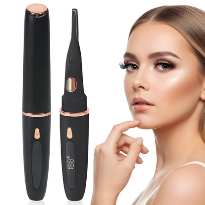 Olassubd USB-Rechargeable Heated Eyelash Curler with LED Display – 3 Temp Settings, Mini Portable Design