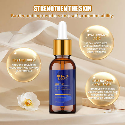 Olavita Liquid Anti-Aging Serum – Vitamin C and E, Diminishes Wrinkles, 2-Piece Set