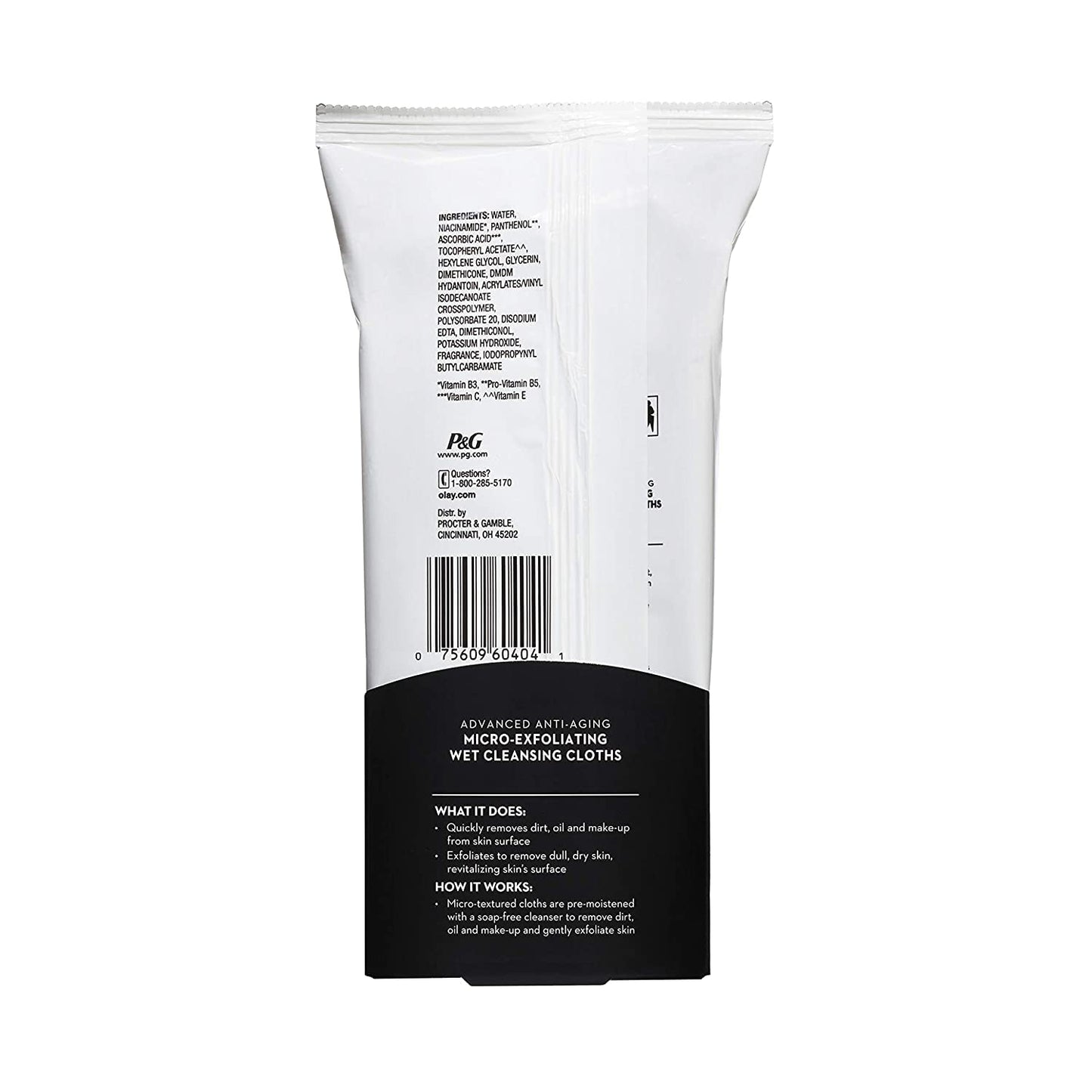 OLAY Regenerist Advanced Anti-Aging Micro-Exfoliating Cleansing Cloths – Pack of 2, 30 Cloths Each