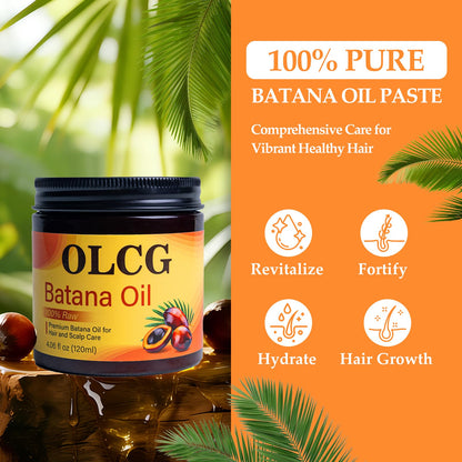 OLCG 100% Raw Batana Oil Paste for Hair Growth – Nourishing, Lightweight Treatment (120ml)