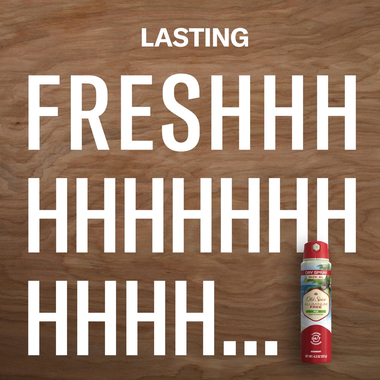 Old Spice Fiji Aluminum Free Dry Spray – 24/7 Freshness, 4.3oz (Pack of 3)