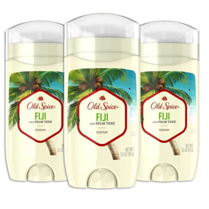 Old Spice Fiji Palm Tree Aluminum-Free Deodorant for Men – 3oz Pack of 3