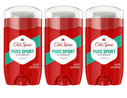 Old Spice High Endurance Pure Sport Solid Deodorant – Pack of 3 (2.25 oz each)