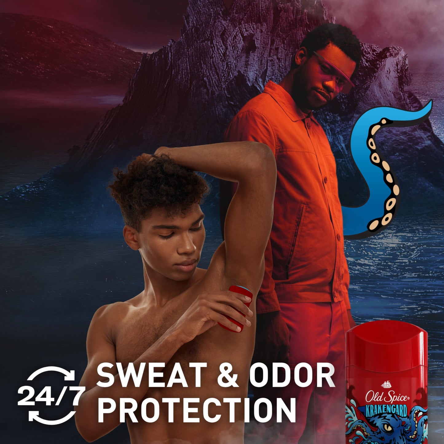 Old Spice Krakengard Aluminum-Free Deodorant for Men – 24/7 Freshness & Deep Ocean Scent (Pack of 6)