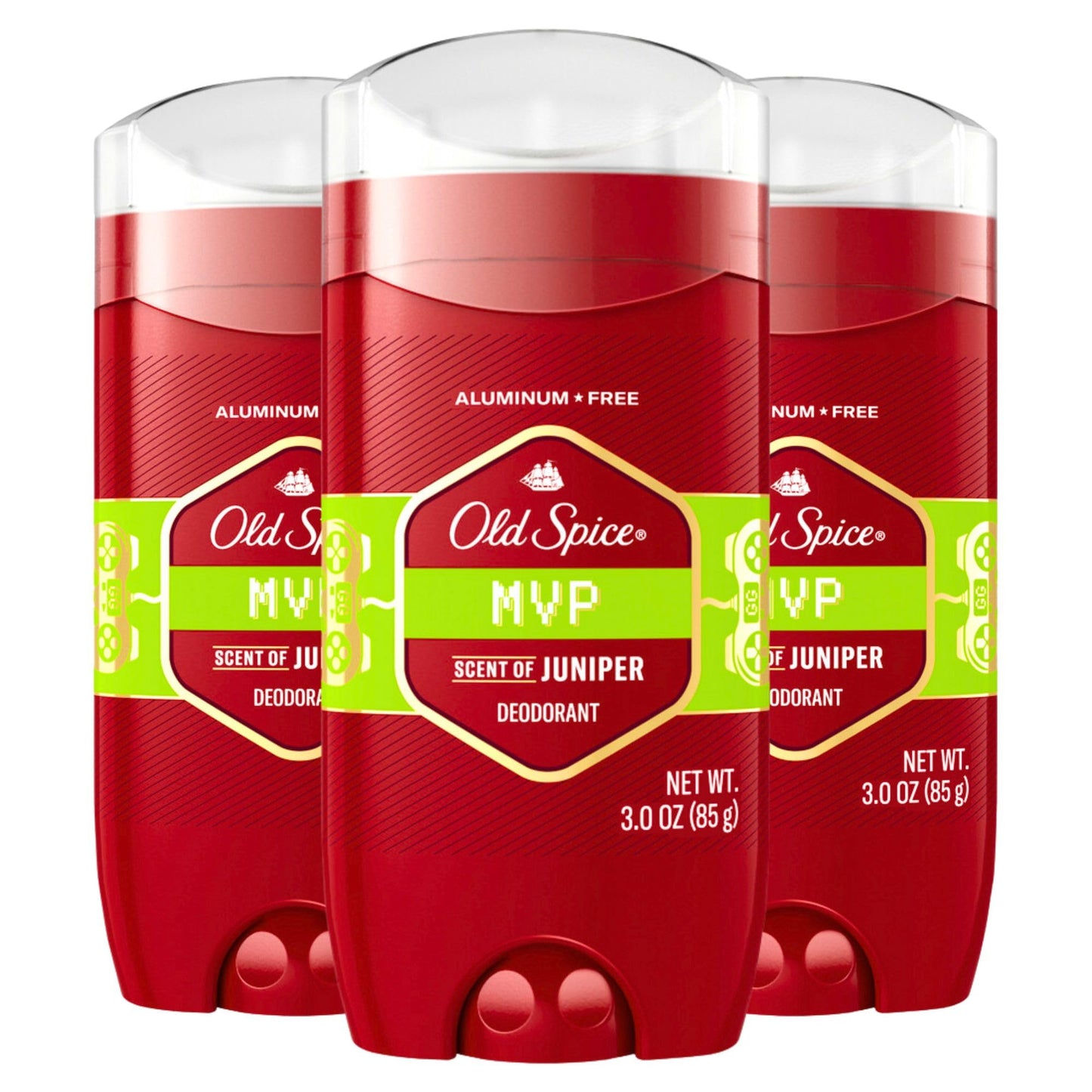 Old Spice MVP Aluminum-Free Deodorant – Pack of 3 (3 oz each) with Cedarwood, Rosewood & Sandalwood