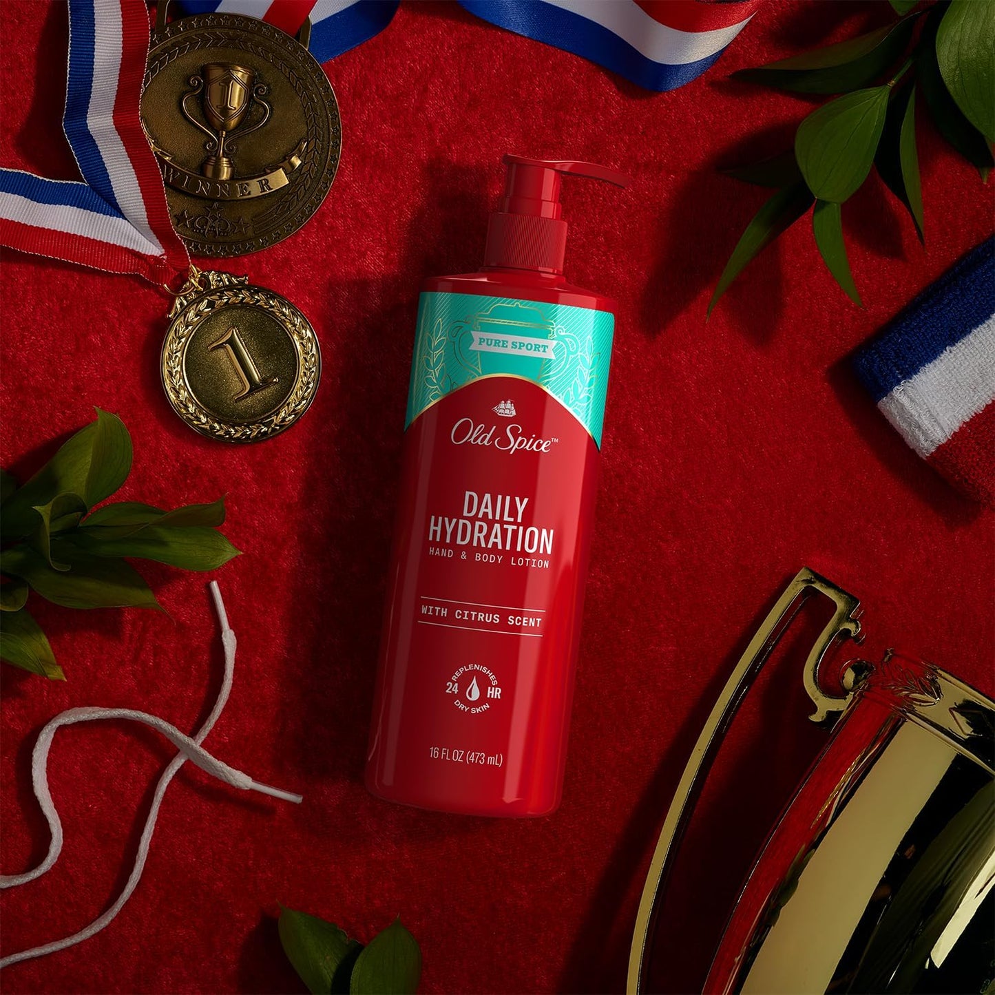 Old Spice Daily Hydration Hand & Body Lotion for Men – 4-Pack, Citrus Scent