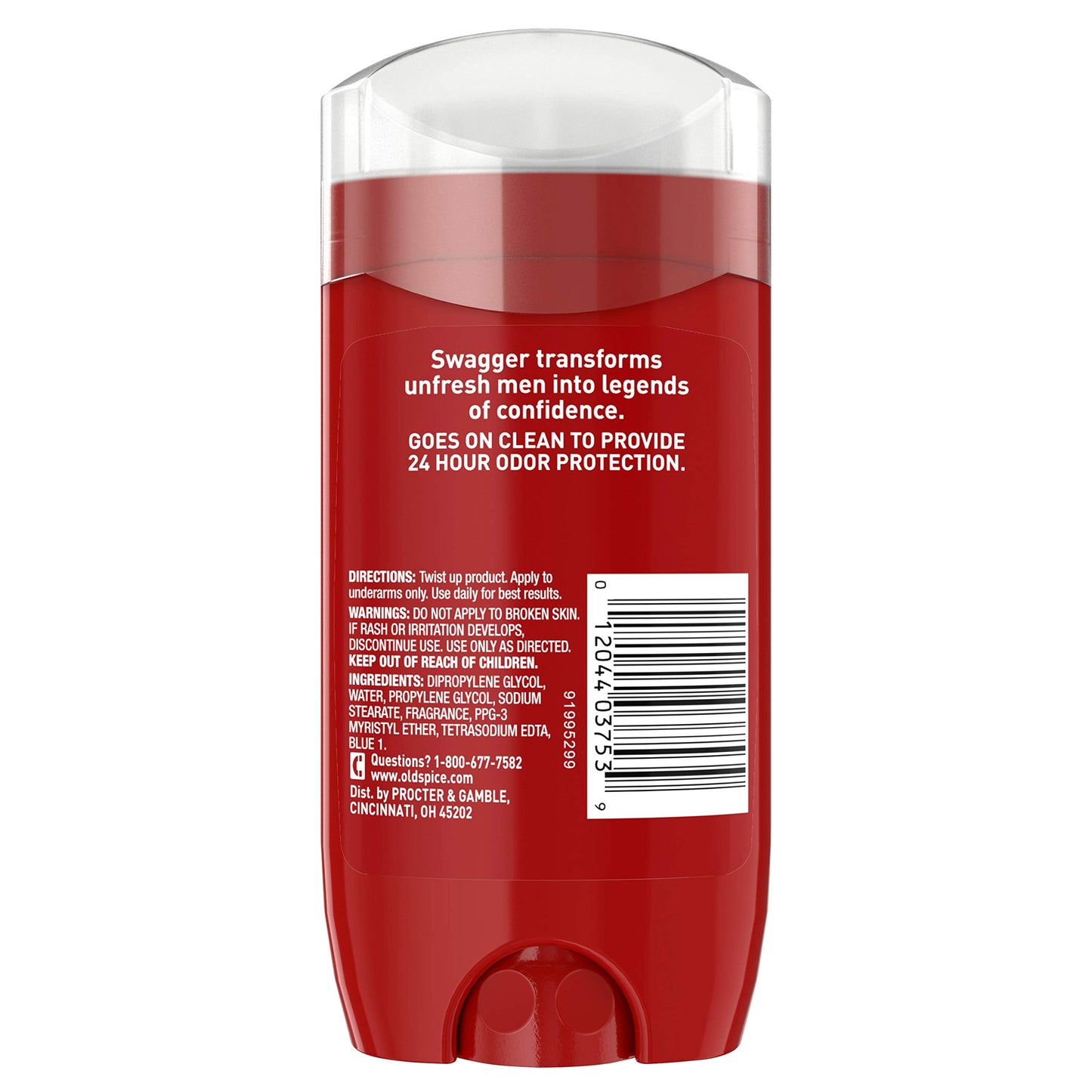 Old Spice Swagger Lime & Cedarwood Aluminum Free Deodorant – Red Collection (3 oz) Pack of 3