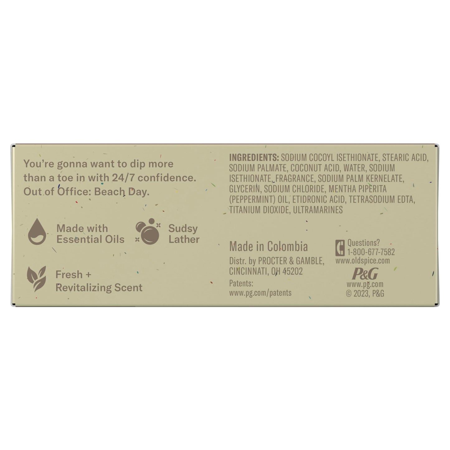 Old Spice Seas the Day Premium Bar Soap – Eucalyptus & Coconut Cream, Plant-Based Cleanser (Pack of 6)