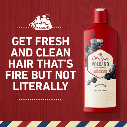 Old Spice Volcano with Charcoal Shampoo – Barbershop-Quality Cleanse
