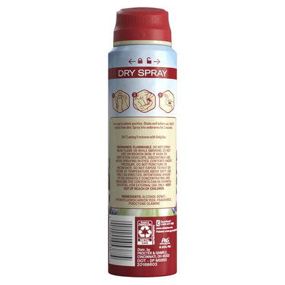 Old Spice Aluminum Free Dry Spray – Wilderness Lavender Scent, 24/7 Odor Protection, 4.3 oz (Pack of 3)
