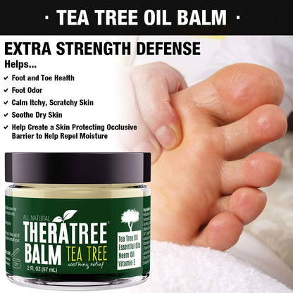 Oleavine TheraTree Tea Tree Oil Balm with Neem Oil – Soothe Dry, Itchy Skin and Irritation