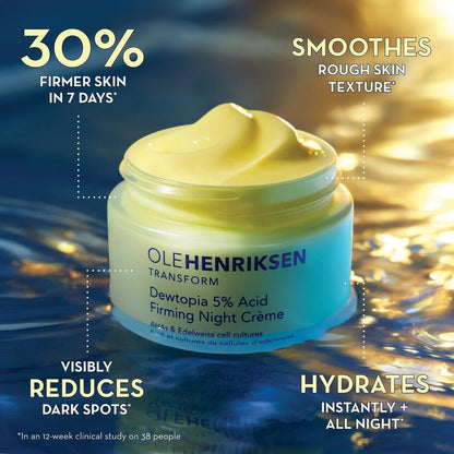 OLEHENRIKSEN Dewtopia 5% AHA Firming Night Crème – Hydration, Exfoliation & Even Tone