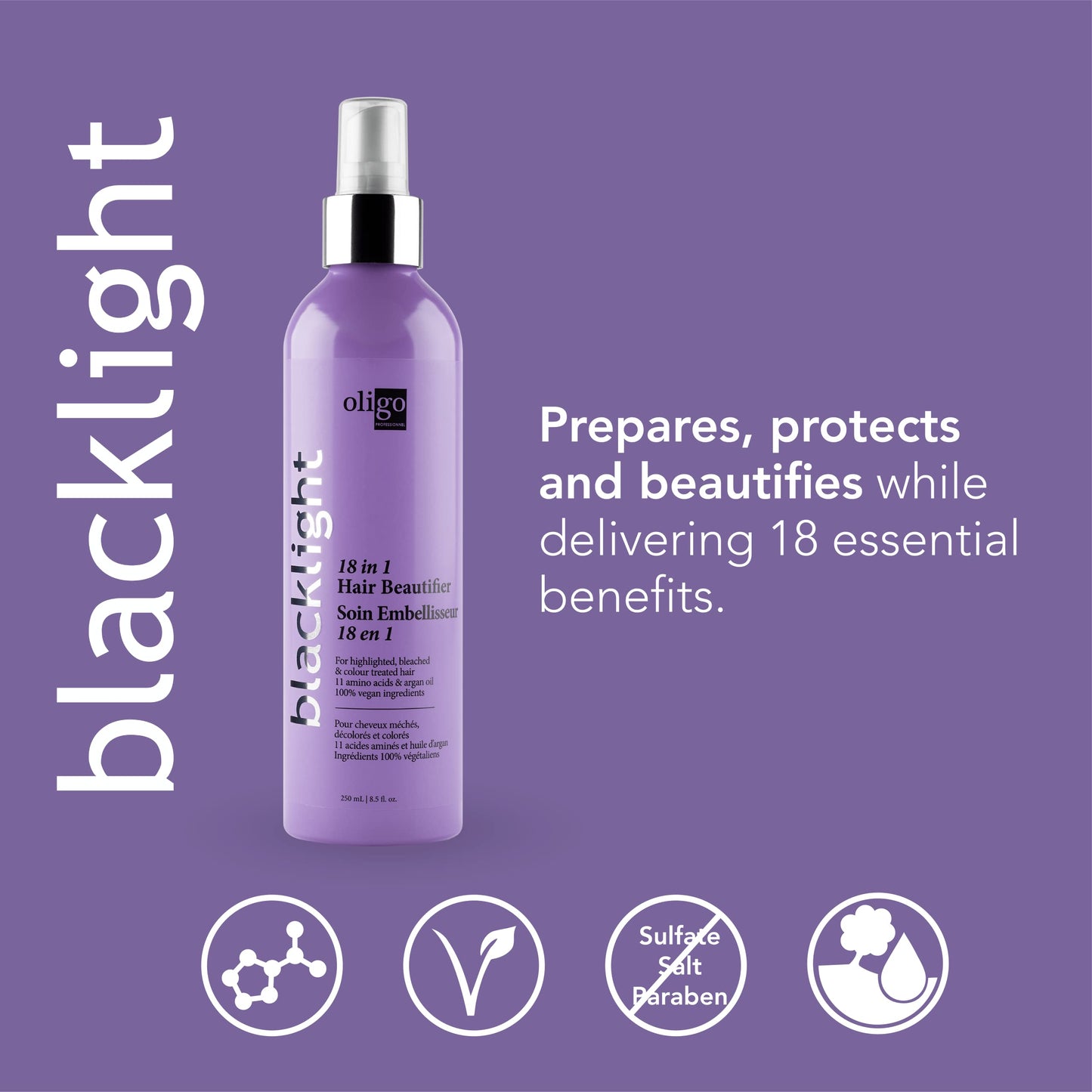 Oligo Professionnel Blacklight 18-in-1 Hair Beautifier Blue 8.5 oz