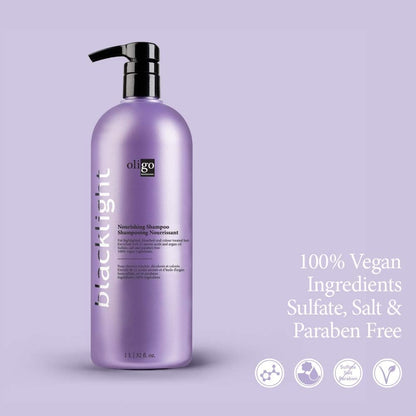 Oligo Professionnel Blacklight Nourishing Shampoo – Sulfate-Free, Color-Treated Hair with Argan Oil | 32 oz