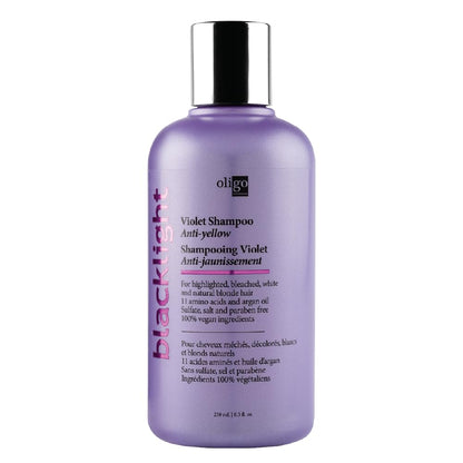Oligo Professionnel Blacklight Violet Shampoo – Sulfate-Free Purple Shampoo for Blondes | Vegan Hydration with Argan Oil | 8.5 oz