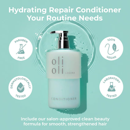 OLIOLI Hydrating Repair Conditioner 15.2oz | Keratin, Oils & Plant Proteins for Dry & Damaged Hair