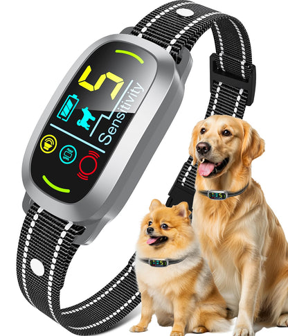 Oliry Smart AI Bark Collar for All Dogs | 5 Training Modes, AI Bark Detection, IP67 Waterproof, Rechargeable