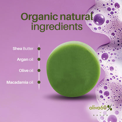 Oliva60 Rosemary Conditioner Bar for Curly Hair – Extra Moisturizing & Frizz Control | Olive, Argan, Macadamia Oils, Shea Butter | Sulfate & Paraben Free | Vegan | 1.94 oz