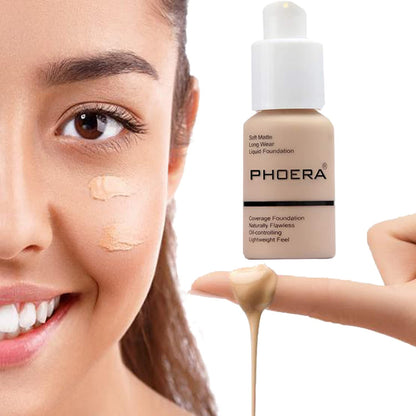Omaky Phoera Foundation - Full Coverage Matte Foundation | Oil Control & Long-Lasting