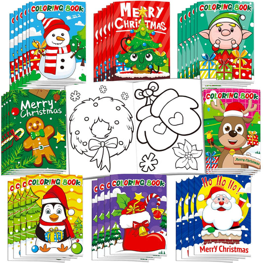 Omgouue 32-Piece Christmas Coloring Books for Kids – 5x7 Inch Holiday Coloring Set