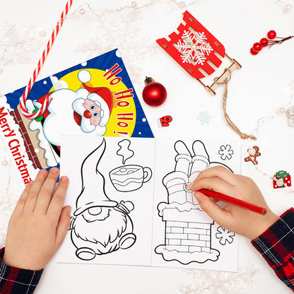 Omgouue 32-Piece Christmas Coloring Books for Kids – 5x7 Inch Holiday Coloring Set