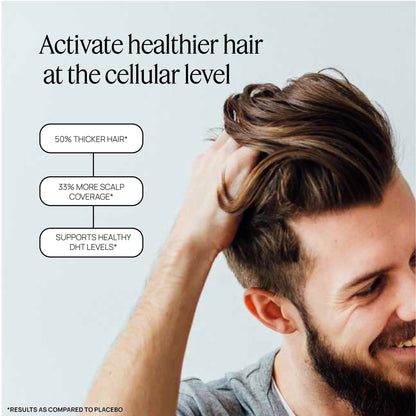 OMI WELLBEAUTY Men's Hair Growth Peptides — Doctor-Recommended Follicle Fortifying Biotech, 3-Month Supply