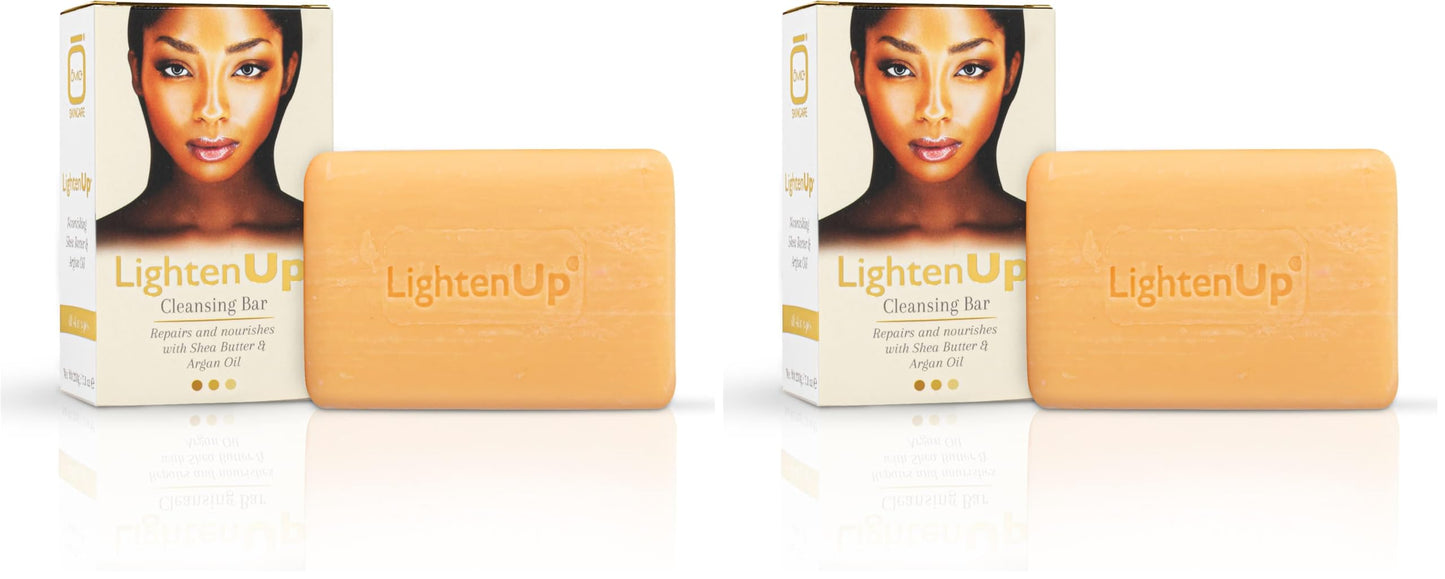 OMIC Lighten-Up Anti-Aging Cleansing Bar Soap 200g – Shea Butter & Argan Oil, Pack of 2