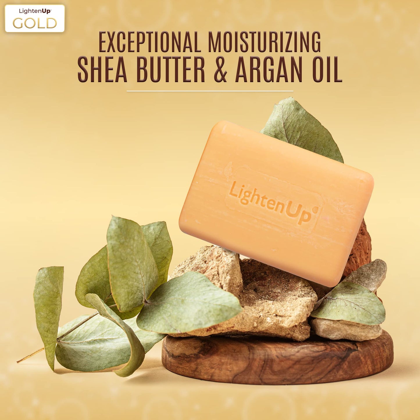 OMIC Lighten-Up Anti-Aging Cleansing Bar Soap 200g – Shea Butter & Argan Oil, Pack of 2