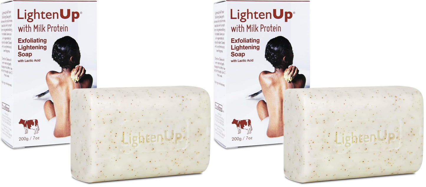 OMIC Lighten-Up Lactic Acid Exfoliating Soap – 7.7 oz / 200 g Pack of 2