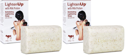 OMIC Lighten-Up Lactic Acid Exfoliating Soap – 7.7 oz / 200 g Pack of 2