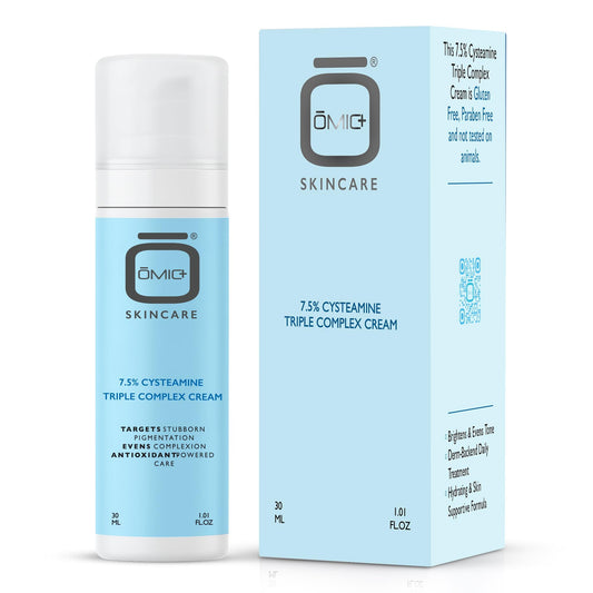 OMIC+ Skincare 7.5% Cysteamine Cream – Brightening & Even Tone, Lightweight Triple Complex