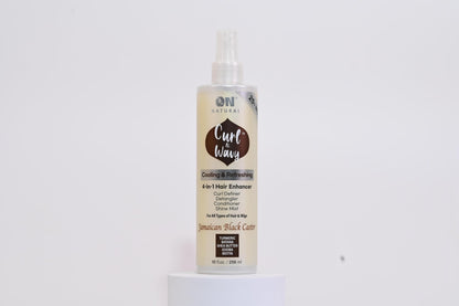 On Natural Curl-N-Wavy 4-in-1 Hair Enhancer for All Textures | Jamaican Black Castor Oil 10 oz