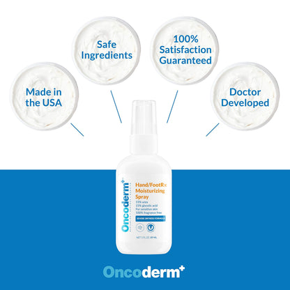 Oncoderm Hand & FootRx Moisturizing Spray – Oncology Skin Care for Cancer Patients (3 oz)