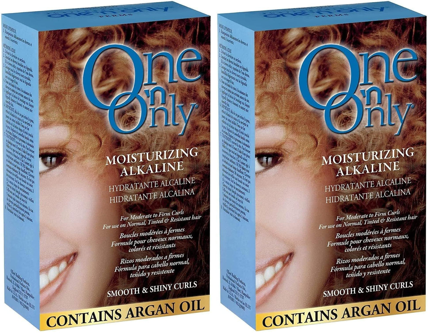 One 'n Only Moisturizing Alkaline Perm with Argan Oil – Pack of 2 | True-to-Rod Curls, Fresh Scent