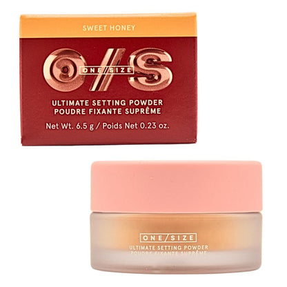 One/Size Mini Ultimate Loose Setting Powder - Sweet Honey | 24-Hour Wear, Sweat-Proof, No Flashback