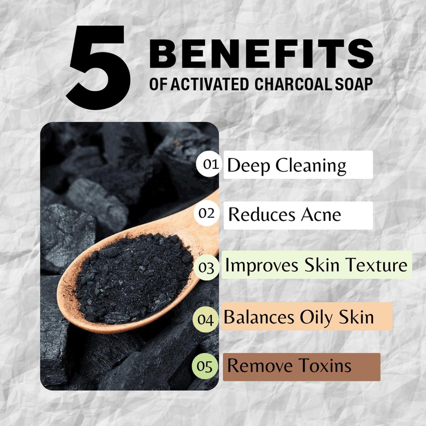 One With Nature Dead Sea Soap 3Pk – Detoxifying Mud, Charcoal & Salt Bars