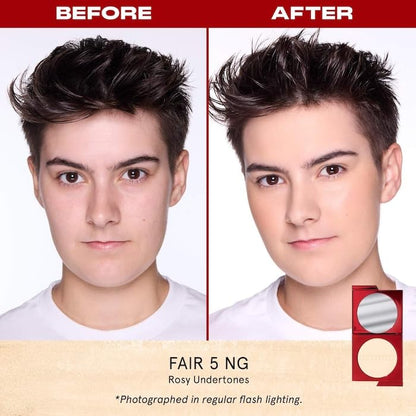 One Size Patrick Starrr Turn Up The Base Powder Foundation Fair 5 NG | Buildable Medium-to-Full Coverage, Soft Matte Finish