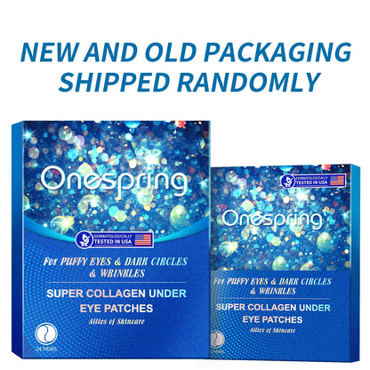 Onespring Eye Masks (48 Pairs) – Collagen Under Eye Patches for Puffy Eyes, Dark Circles, Fine Lines | Spa Party & Bridal Gifts