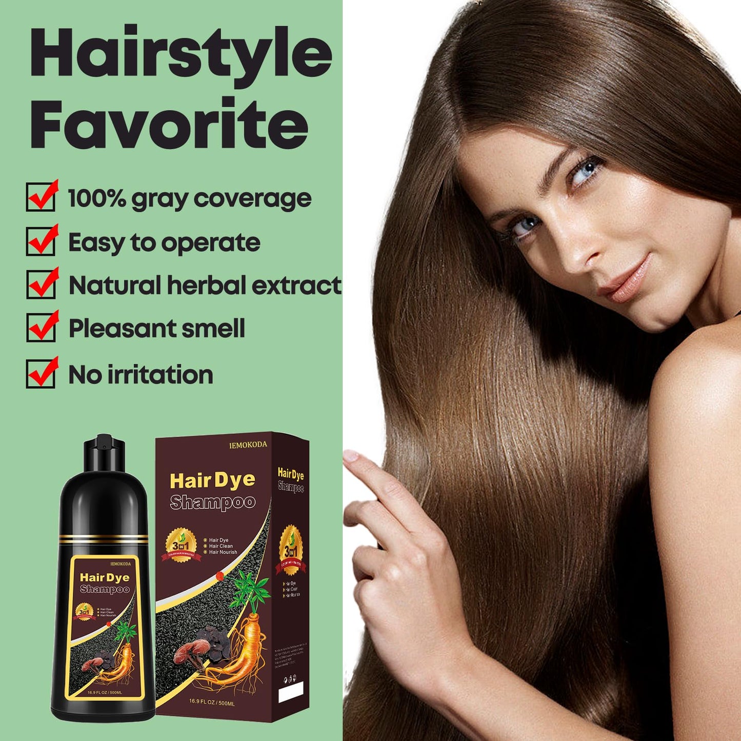Onilyua Silver Hair Dye Shampoo 3-in-1 – Instant Color, Gentle, Lasting (16.9 oz)