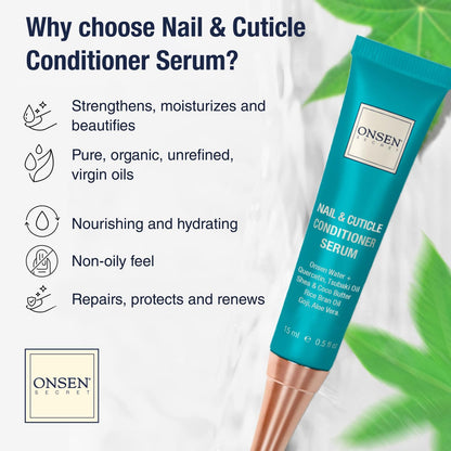 Onsen Secret Cuticle Cream Bundle | Nail Oil, Double-Sided File & Buffer