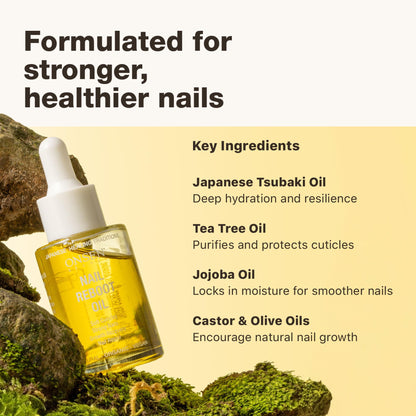 Onsen Secret Nail & Cuticle Repair Oil (2x35ml) – Dry Oil Formula with Tsubaki, Tea Tree & Jojoba – Vegan & Natural