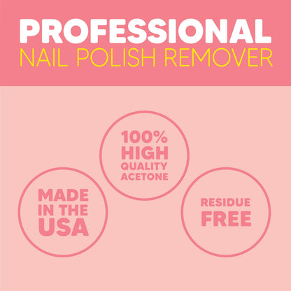 Onyx Professional 100% Pure Acetone Remover Kit — 16 fl oz, 7-in Nail File, Made in USA