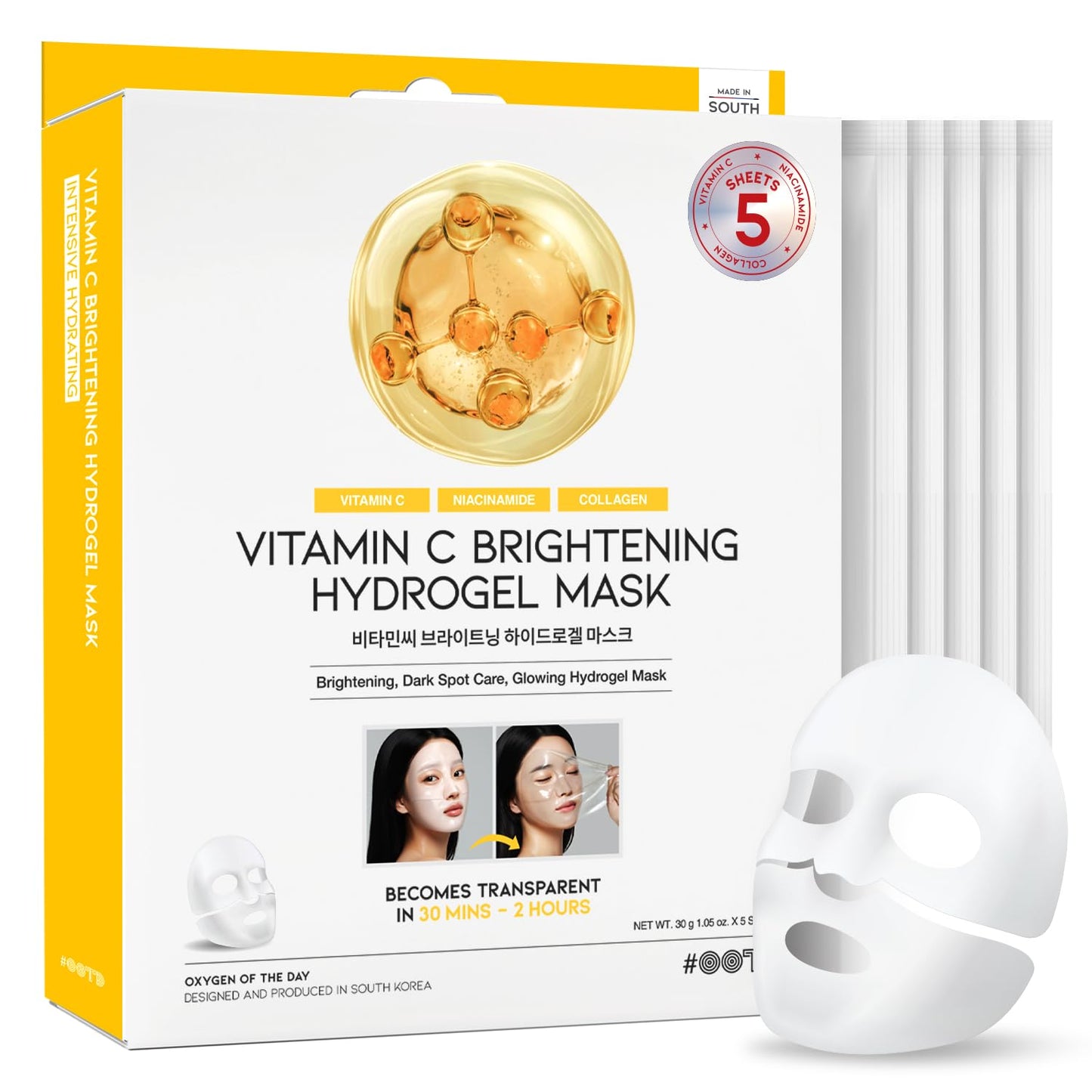 #OOTD Vitamin C Collagen Glutathione Hydrating & Firming Hydrogel Mask – Radiant Glow (5pcs)