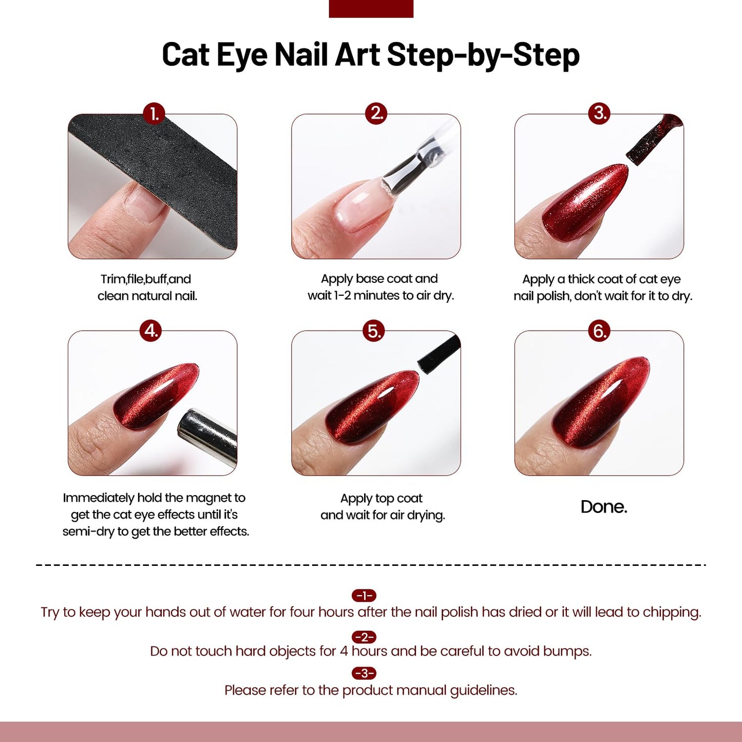 OpenLive Aurora Cat Eye Nail Polish Set (12-Piece) with Base Coat, Top Coat, and Magnetic Wand